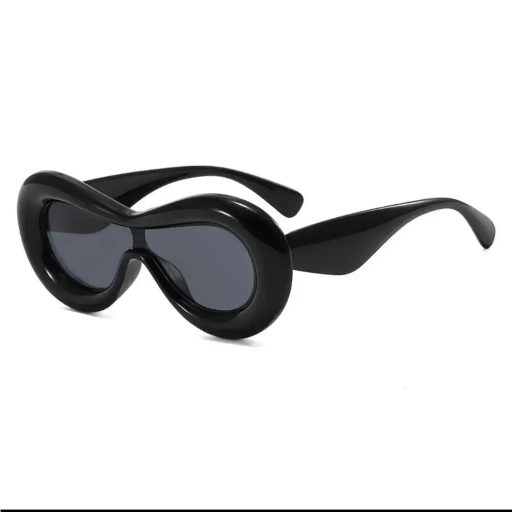 Futuristic Inflated Cat Eye Sunglasses Oval Oversized unisex